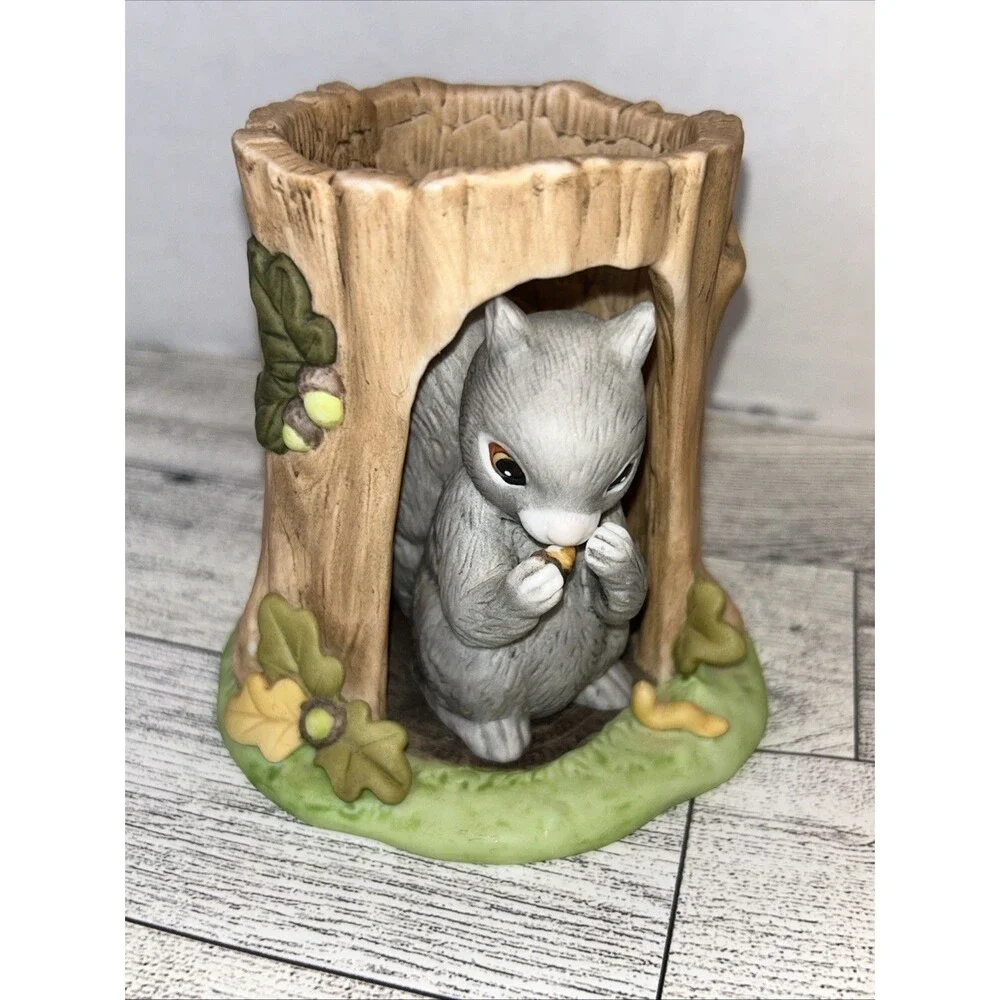 Franklin Porcelain 1984 Woodland Surprises Squirrel Hand Painted Country